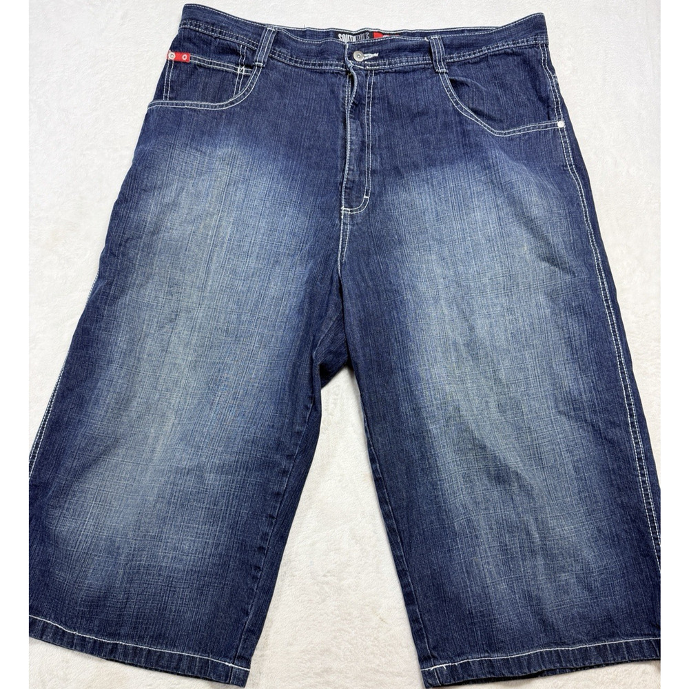 VTG Southpole Shorts Mens Sz 40 Blue Baggy Jorts Skate Y2K 90s Hip Hop Act